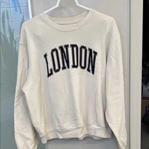 Hollister Cream Sweatshirt with Logo